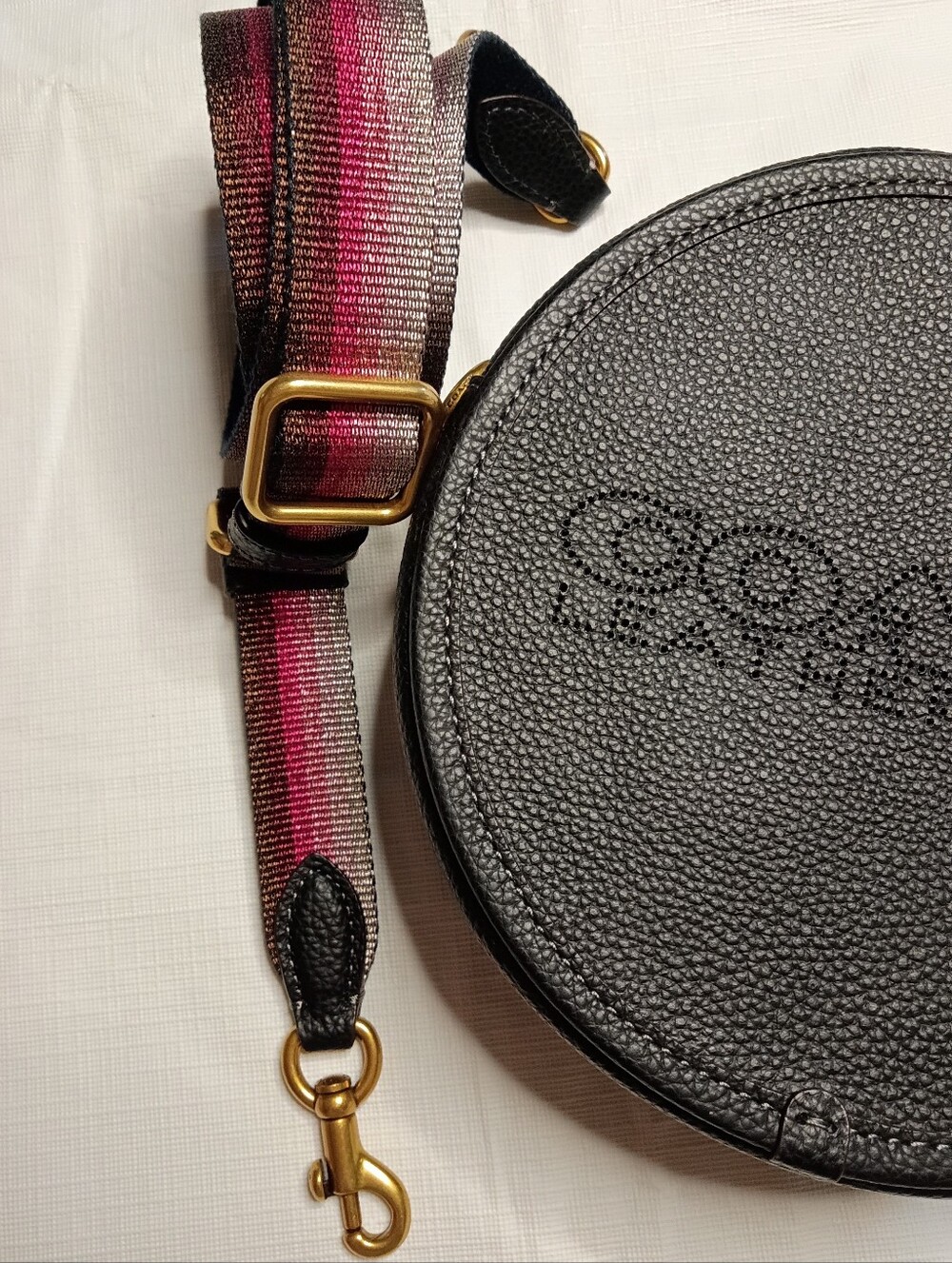 COACH Color-Block Leather Kia Circle Bag Black Multi Crossbody NWOT - Picture 7 of 14